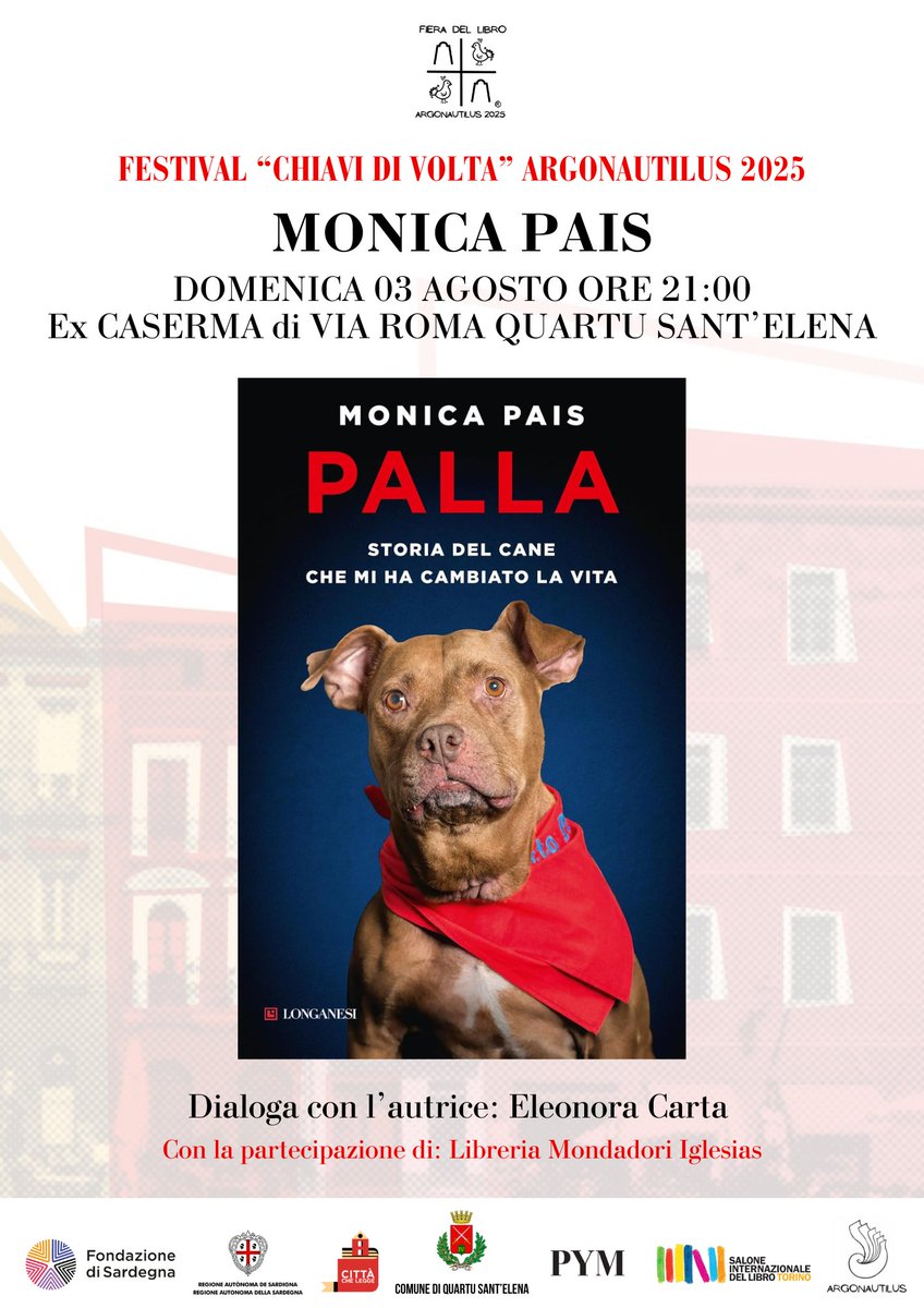 Stasera DOMENICA 03 AGOSTO ora 21:00
Ex Caserma di Via Roma Quartu Sant'Elena
MONICA PAIS