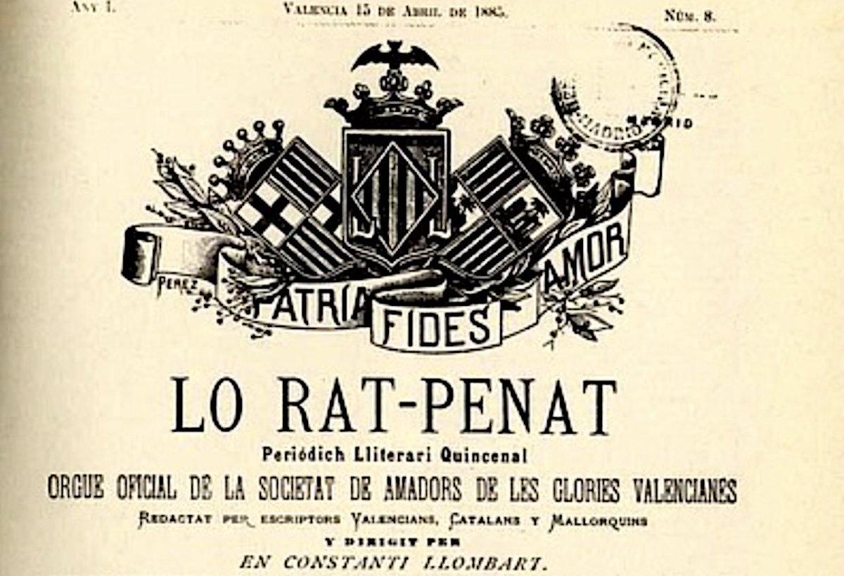 Lo Rat Penat fou presentat en 1878. Llombart recordà que la llengua literària no era morta, “com los seus malhavirats inimichs semblava desijaben, gràcies als generosos esforços de nostres germans de Catalunya i les Illes Mallorques”, que ells havien de “ab tot fervor imitar”.