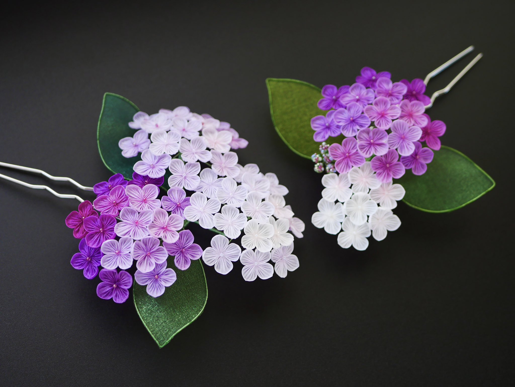 みこ　紫陽花　桜　梅　つまみ細工 みこ様専用 紫陽花 桜 梅 つまみ細工