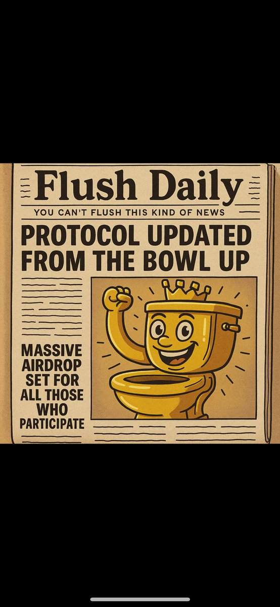 Carnage (@carnage_crypt) on Twitter photo 🚽 THE FLUSH IS DIVING DEEPER
Pipes rattling in the <a href="/Thetoiletcoin_/">TheToiletCoin</a> sewer, with the arcade coming back to life, utility bubbling up from the sewer.
💩 Airdrops? Splash incoming.
🔧 talk about upgrades? Already unclogged.
🪠 Real use, No vaporware stink.
🧻 Stack 10,000 🚽 THE FLUSH IS DIVING DEEPER
Pipes rattling in the <a href="/Thetoiletcoin_/">TheToiletCoin</a> sewer, with the arcade coming back to life, utility bubbling up from the sewer.
💩 Airdrops? Splash incoming.
🔧 talk about upgrades? Already unclogged.
🪠 Real use, No vaporware stink.
🧻 Stack 10,000