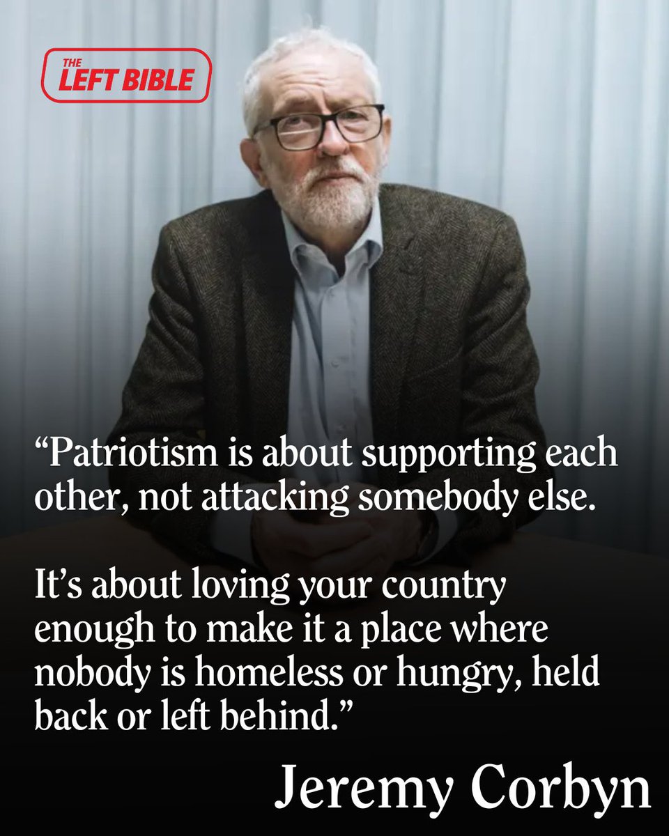 This 👏 is 👏 patriotism 👏

If you agree with Jeremy Corbyn, share this far and wide. ✊

Be part of something new 👉 yourparty.uk 🚀