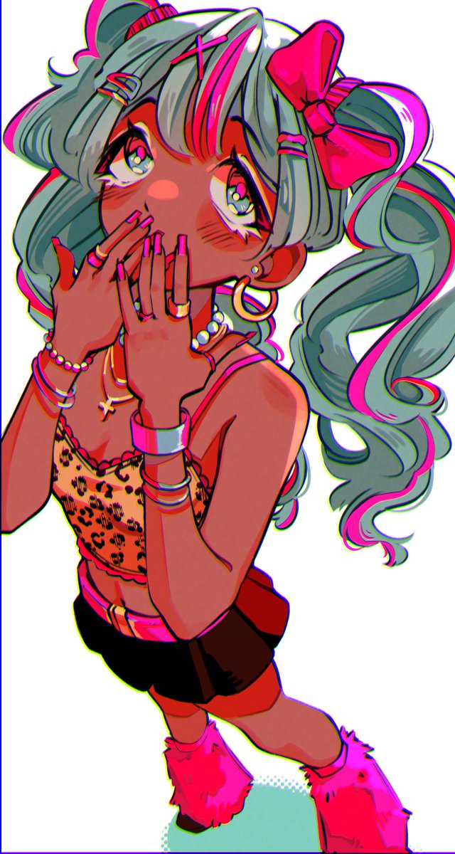 QRT with the character and how u draw them‼️
I made her gyaru.... #Vocaloid