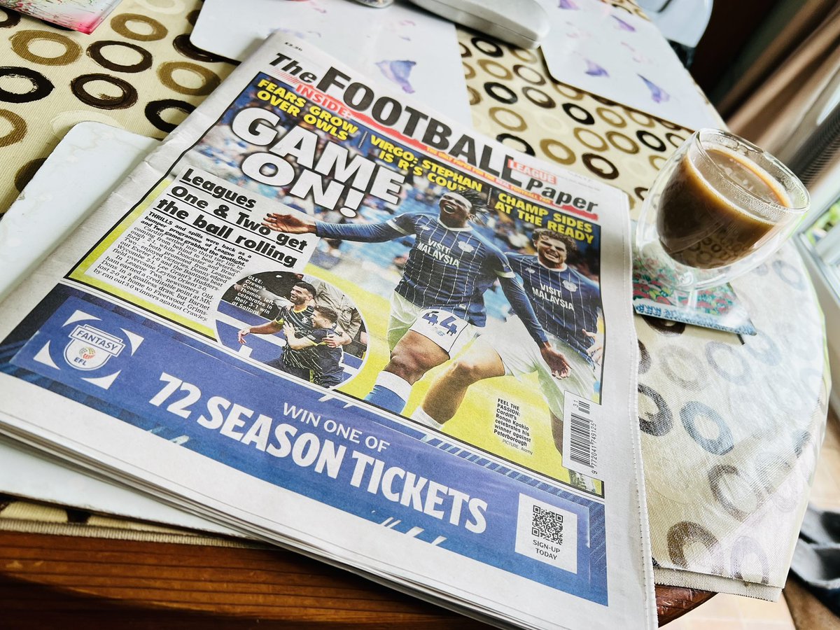 Good morning <a href="/LCRLincoln/">LCR FM 103.6</a> <a href="/Long19Alan/">alan john long</a> 
Sundays are back to normal with the Football 🥅 Paper, Coffee ☕️ and good tunes on the radio 📻