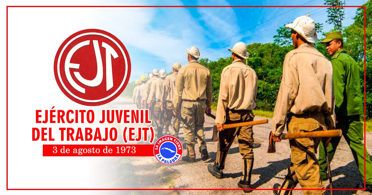 Muchas Felicidades a los Miembros del Ejército Juvenil del Trabajo.
#EJTCuba
#DeZurdaTeam_ 🤝🐲