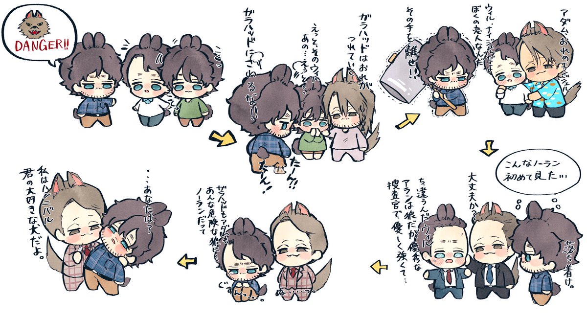 🐺🐰HEU
あだむちゃとガラちゃに注意してたうぃるが一番危ない🐺に捕まってしまうお話し…
うぃるちゃに狼に注意するよう口酸っぱく言っていたのは検事補だったりするといい🥹