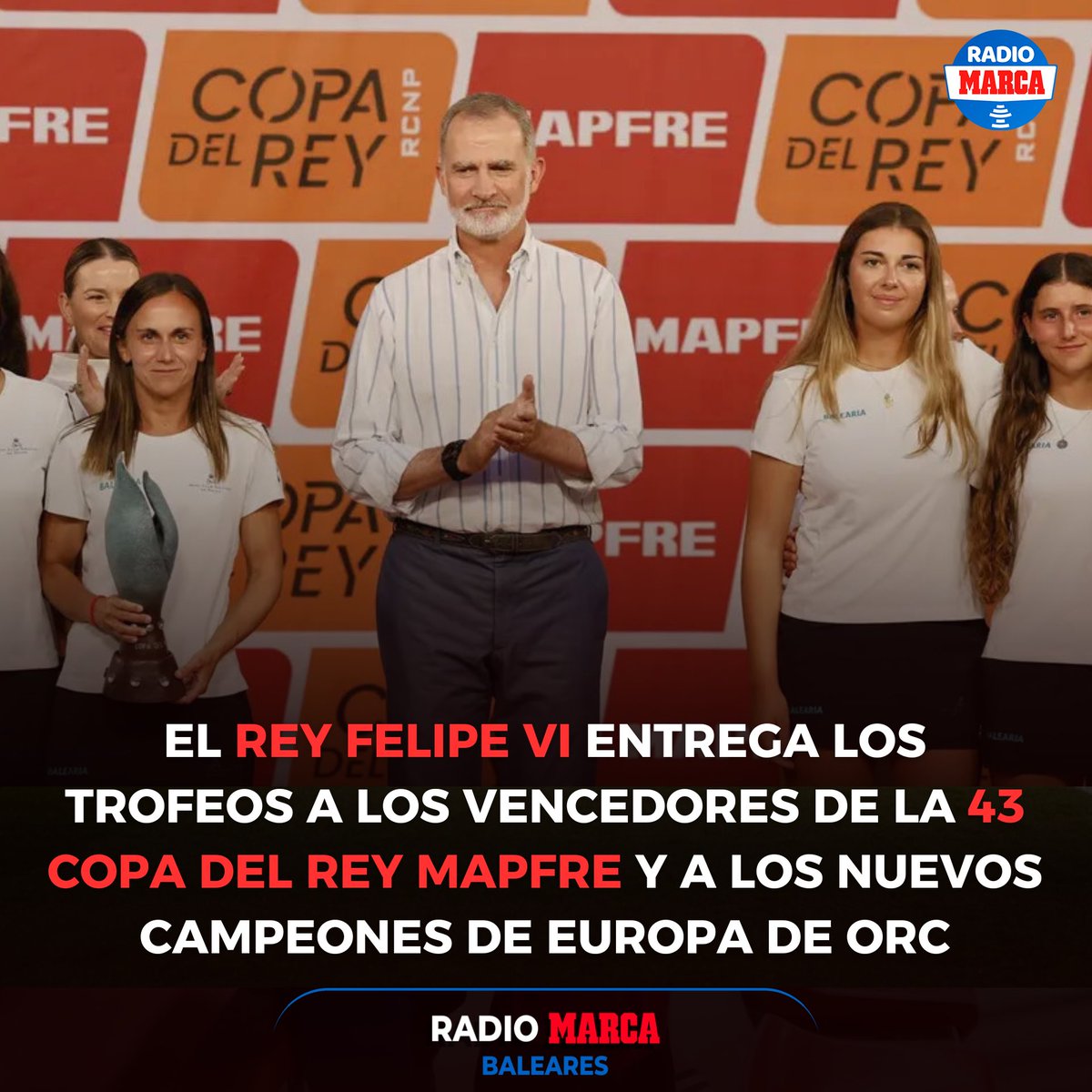 Radio Marca Baleares (@rmarcabaleares) on Twitter photo ⛵️ 𝐇𝐚𝐬𝐭𝐚 𝐚𝐪𝐮𝐢́ la 43ª <a href="/CopaReyMAPFRE/">Copa del Rey MAPFRE</a> ⛵️
🏆 Los campeones de la 43 Copa del Rey MAPFRE fueron el estadounidense Vesper en clase ABANCA ORC 0, el estonio Technonicol en Ubico ORC B, y los españoles Estrella Damm en Sail Racing ORC A, Nunoto Cafiver en Uber ORC C. Estos ⛵️ 𝐇𝐚𝐬𝐭𝐚 𝐚𝐪𝐮𝐢́ la 43ª <a href="/CopaReyMAPFRE/">Copa del Rey MAPFRE</a> ⛵️
🏆 Los campeones de la 43 Copa del Rey MAPFRE fueron el estadounidense Vesper en clase ABANCA ORC 0, el estonio Technonicol en Ubico ORC B, y los españoles Estrella Damm en Sail Racing ORC A, Nunoto Cafiver en Uber ORC C. Estos
