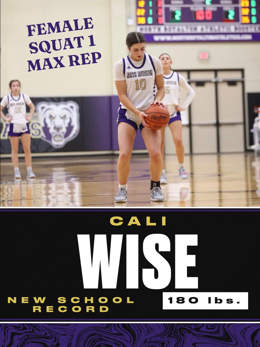 North Royalton Girls Basketball (@girlsnoro) on Twitter photo Huge s/o to our own, Cali Wise, on breaking the Single Rep Squat Max Record! A beast on the court and in the weightroom 💪🏼 <a href="/NRAthletics/">NRoyalton Athletics</a> Huge s/o to our own, Cali Wise, on breaking the Single Rep Squat Max Record! A beast on the court and in the weightroom 💪🏼 <a href="/NRAthletics/">NRoyalton Athletics</a>
