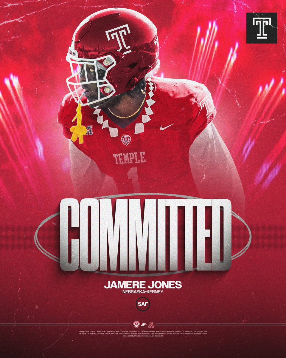 Jamere jones (@iamunoo1) on Twitter photo I’ve been dreaming of an opportunity like this since I was 7 years old. Thank you everyone who contributed to the process.
<a href="/Temple_FB/">Temple Football</a> <a href="/SiegalAustin/">Austin Siegal</a> #TempleTuff I’ve been dreaming of an opportunity like this since I was 7 years old. Thank you everyone who contributed to the process.
<a href="/Temple_FB/">Temple Football</a> <a href="/SiegalAustin/">Austin Siegal</a> #TempleTuff