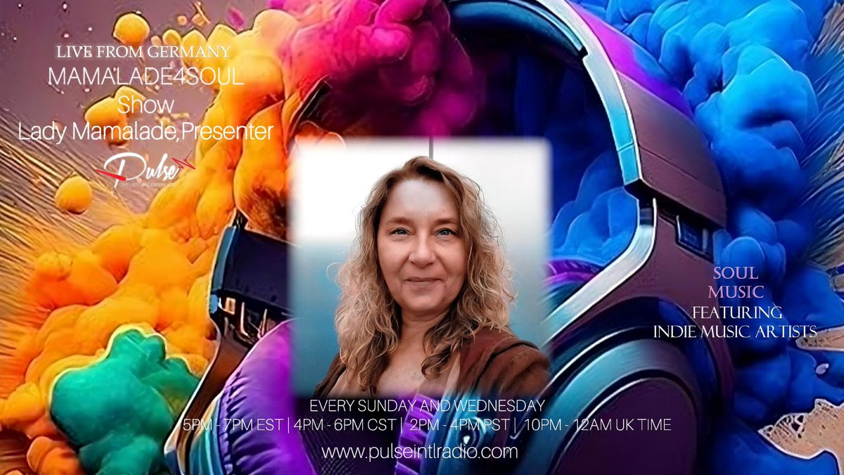 Lady Mamalade (@ladymamalade) on Twitter photo SUNDAY: 'Mamalade4Soul' live at 5pm ET-2pm PT-10pm UK on PULSE INT'L RADIO. 
Tune in: embed.radio.co/player/173e571…
Featuring Niteshade UK, Cecily, Tasha Nicole,  Trusoul Davis, Karen Linette, Cardell, Myron Davis & more!
Happy Sunday and please share the L.O.V.E. SUNDAY: 'Mamalade4Soul' live at 5pm ET-2pm PT-10pm UK on PULSE INT'L RADIO. 
Tune in: embed.radio.co/player/173e571…
Featuring Niteshade UK, Cecily, Tasha Nicole,  Trusoul Davis, Karen Linette, Cardell, Myron Davis & more!
Happy Sunday and please share the L.O.V.E.
