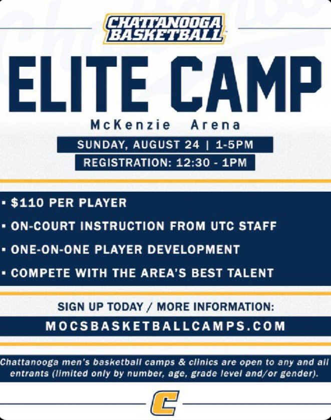Luke C. Smith (@lukecsmithelite) on Twitter photo Thanks to <a href="/CoachAGalfsky/">Ander Galfsky</a> for the UTC Elite Camp invite! Really appreciate the opportunity—means a lot with my brother being a Moc and being a local 🏀 #GoMocs #EliteCamp
<a href="/CoachKennyWhite/">Kenneth White</a> <a href="/BryantEHallSr/">Bryant E. Hall, Sr.</a> <a href="/GuruTSuttles/">Trey Suttles</a> <a href="/teamnikesel2028/">Team Nike Select 2028</a> <a href="/PrepHoopsTN/">Prep Hoops Tennessee</a> <a href="/NextUpRecruits/">NextUpRecruits</a> <a href="/AndrewForce8/">Andrew Force</a> Thanks to <a href="/CoachAGalfsky/">Ander Galfsky</a> for the UTC Elite Camp invite! Really appreciate the opportunity—means a lot with my brother being a Moc and being a local 🏀 #GoMocs #EliteCamp
<a href="/CoachKennyWhite/">Kenneth White</a> <a href="/BryantEHallSr/">Bryant E. Hall, Sr.</a> <a href="/GuruTSuttles/">Trey Suttles</a> <a href="/teamnikesel2028/">Team Nike Select 2028</a> <a href="/PrepHoopsTN/">Prep Hoops Tennessee</a> <a href="/NextUpRecruits/">NextUpRecruits</a> <a href="/AndrewForce8/">Andrew Force</a>