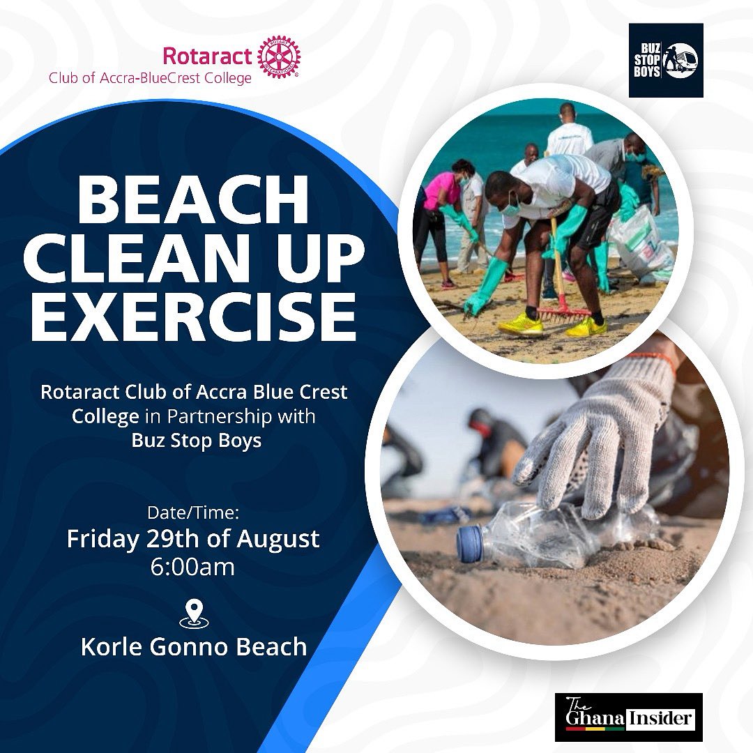 rotaractbcc's tweet image. *📣 Calling All Rotary &amp;amp; Rotaract  Clubs!* 

Join us in creating real environmental impact 🌍

The Rotaract Club of Accra BlueCrest College in collaboration with 
#BeachCleanup #RotaractInAction #RotaractBlueCrest #PeopleOfAction #BuzStopBoys