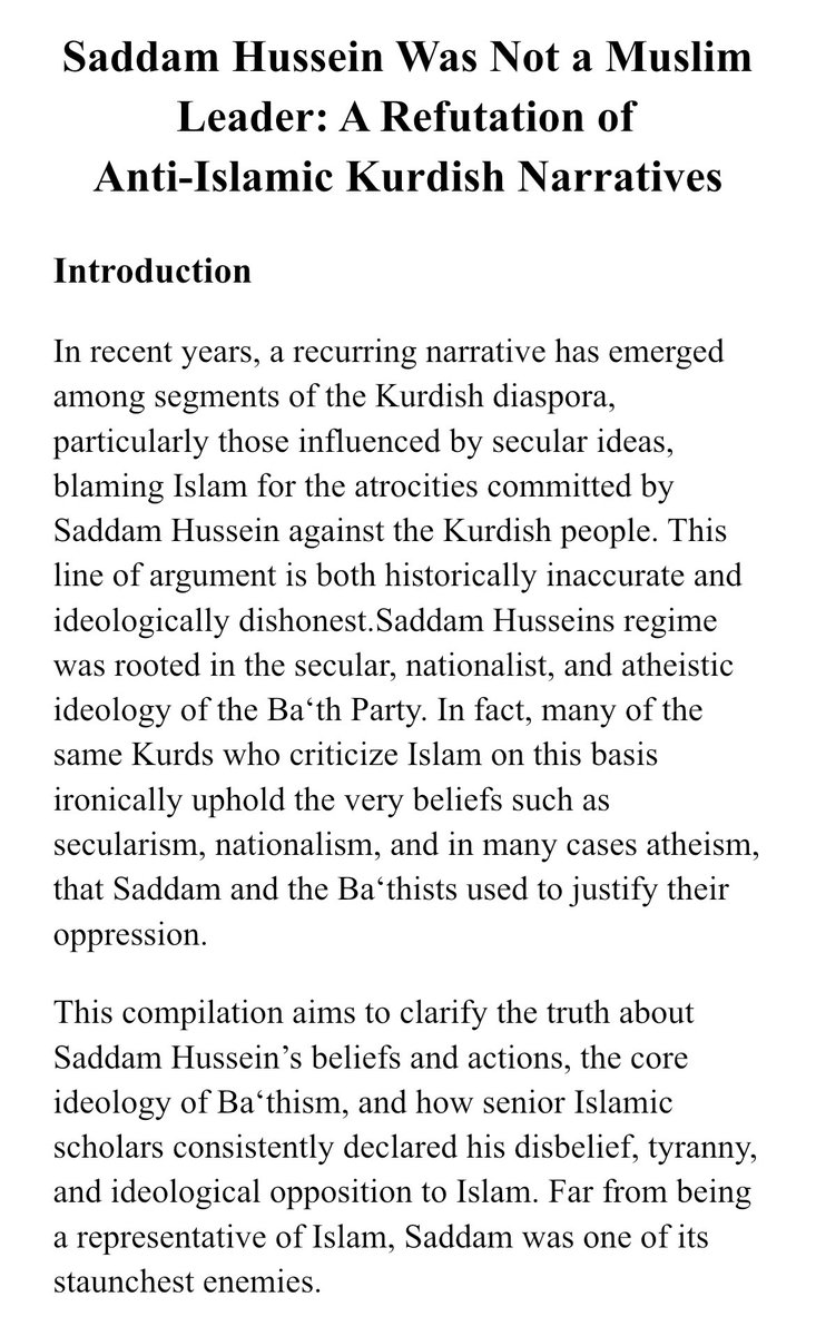 AlanMajid_'s tweet photo. Saddam Hussein Was Not a Muslim Leader: A Refutation of Anti-Islamic Kurdish Narratives https://t.co/BT3xTjhKQb