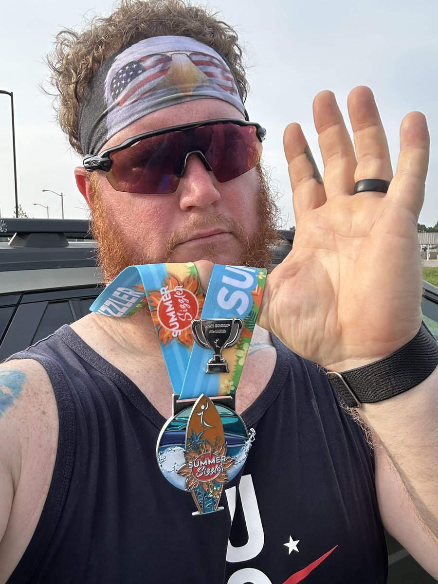 5k 8/12 ☑️
Decided to try a 10k with the weather so nice and I am very happy I did. I set numerous PRs after 3 miles AND…I finished 2nd in my age group for 10k. The next race will be September 20th, the goal is a sub 31:00 5k