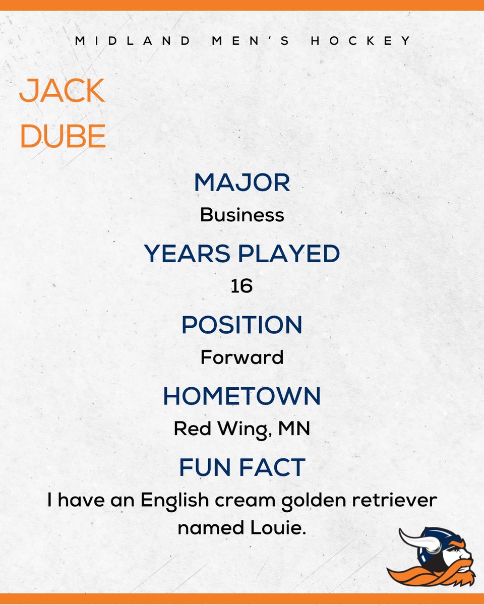 🚨INCOMING WARRIOR🚨

New season, new faces on the ice🏒 Get to know Jack Dube as he gears up for the 2025-2026 season!

#Midlanduniversity #Midlandhockey #warriors #minnesota