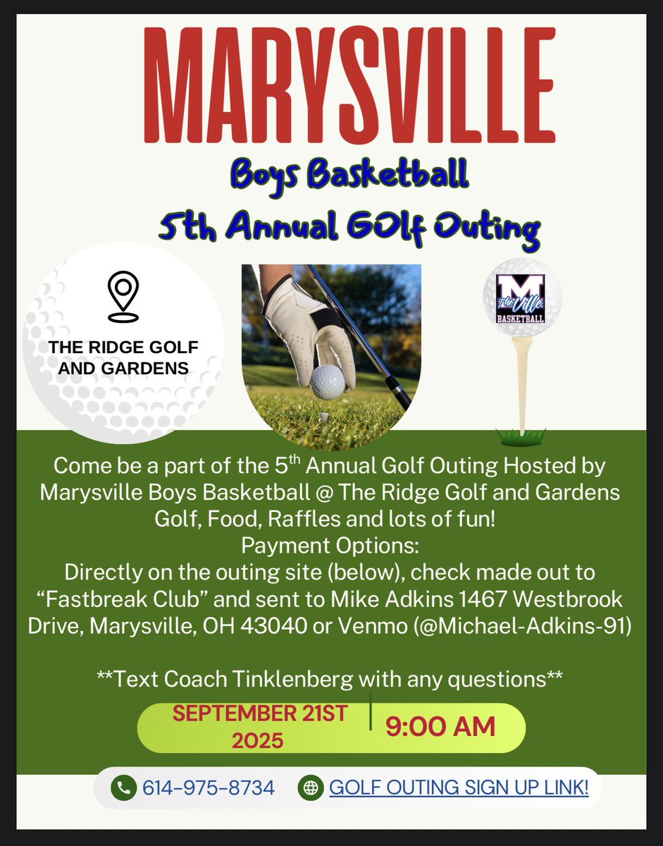 events.golfstatus.com/event/2025-mar…

Sign up with the link and support Marysville Boys Basketball with a great day at The Ridge Golf and Gardens!

September 21st, 9:00AM shotgun start.