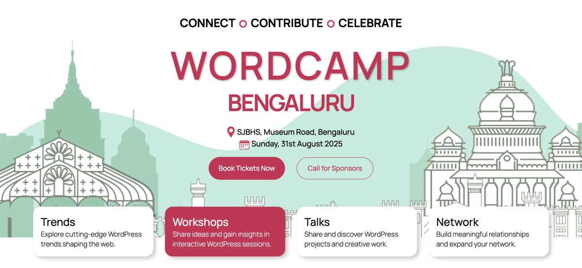🎉 Get ready, Bengaluru! #WordCampBengaluru 2025 is coming — and tickets are LIVE! 🗓️
Join WordPress enthusiasts, developers, designers, and creators for a full day of learning &amp; networking.
🎟️ Grab your ticket now: shorturl.at/5LYVa

#WCBLR #WordCamp #WordPress #TechEvents