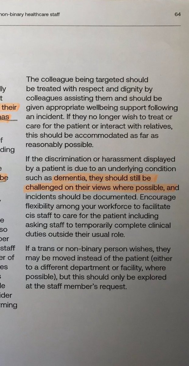 Dementia patients should be challenged when “misgendering” doctors and nurses.