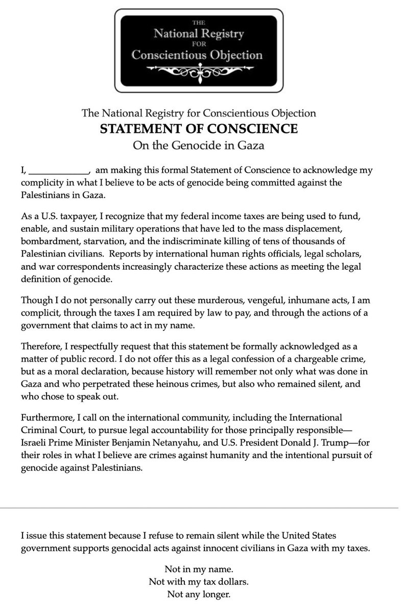 peaceabbey's tweet photo. Statement of Conscience on the Genocide in Gaza https://t.co/fpFCOqzpfP