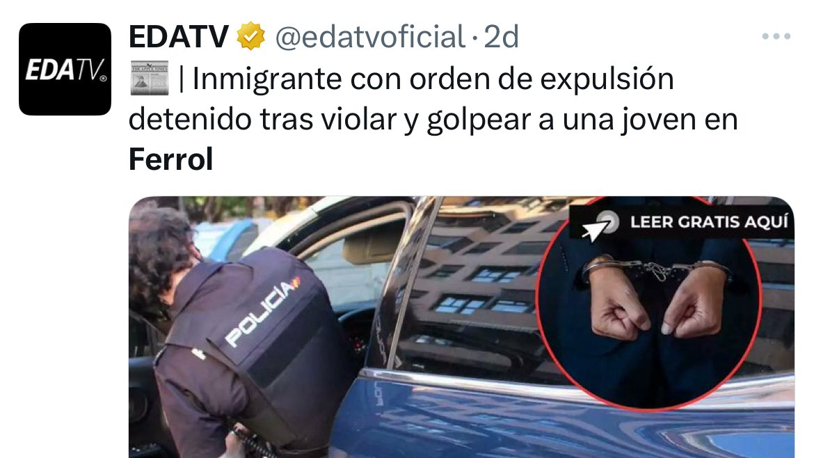 Víctor Egío (@egiovictor) on Twitter photo Abascal y Vox difunden y amplifican los bulos de sicarios de la desinformación como <a href="/davidsantosvlog/">David Santos</a> o <a href="/javiernegre10/">Javier Negre</a> (EDATV). De ahí saltan a los medios de comunicación “serios” como <a href="/lavozdegalicia/">La Voz de Galicia</a>, principal diario gallego, que los siguen engordando.
La falsa violación de Abascal y Vox difunden y amplifican los bulos de sicarios de la desinformación como <a href="/davidsantosvlog/">David Santos</a> o <a href="/javiernegre10/">Javier Negre</a> (EDATV). De ahí saltan a los medios de comunicación “serios” como <a href="/lavozdegalicia/">La Voz de Galicia</a>, principal diario gallego, que los siguen engordando.
La falsa violación de
