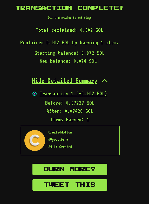 CreatedSolana's tweet photo. we just burned our dev wallet.

https://t.co/KGxkdTGMht https://t.co/Jhc2z90KZa