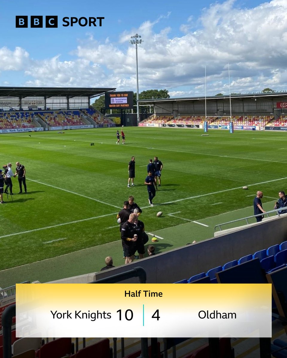 BBC Sport Manchester (@bbcrmsport) on Twitter photo βΈοΈ Roughyeds behind in York
Work to do for Oldham π§
Second half to come on 95.1 FM, DAB & <a href="/BBCSounds/">BBC Sounds</a> π§
π bbc.in/manclistenlive
#BBCRL βΈοΈ Roughyeds behind in York
Work to do for Oldham π§
Second half to come on 95.1 FM, DAB & <a href="/BBCSounds/">BBC Sounds</a> π§
π bbc.in/manclistenlive
#BBCRL