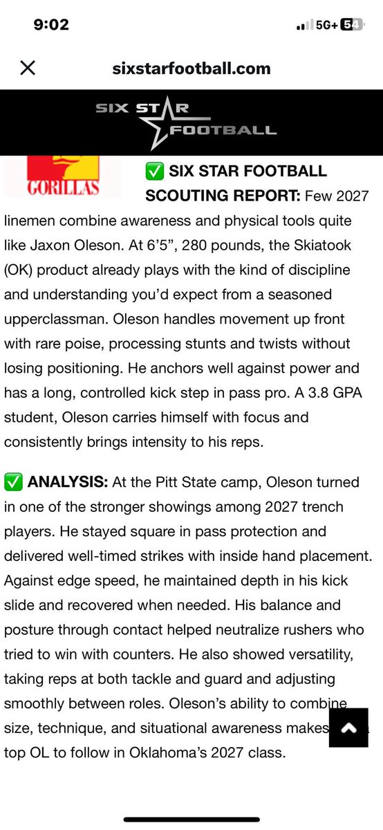 I see you out there kiddo! <a href="/JaxonOleson/">Jaxon Oleson</a> <a href="/OU_CoachB/">Bill Bedenbaugh</a> <a href="/Bdrumm_Rivals/">Brandon Drumm</a> <a href="/JimNagy_Sooners/">Jim Nagy</a>