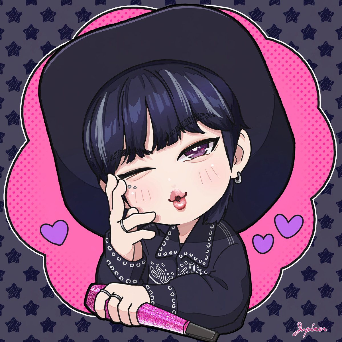 カウボーイジンくん🤠🎤何回でも描きたくなるビジュの天才🐹✨
#JIN #btsfanart