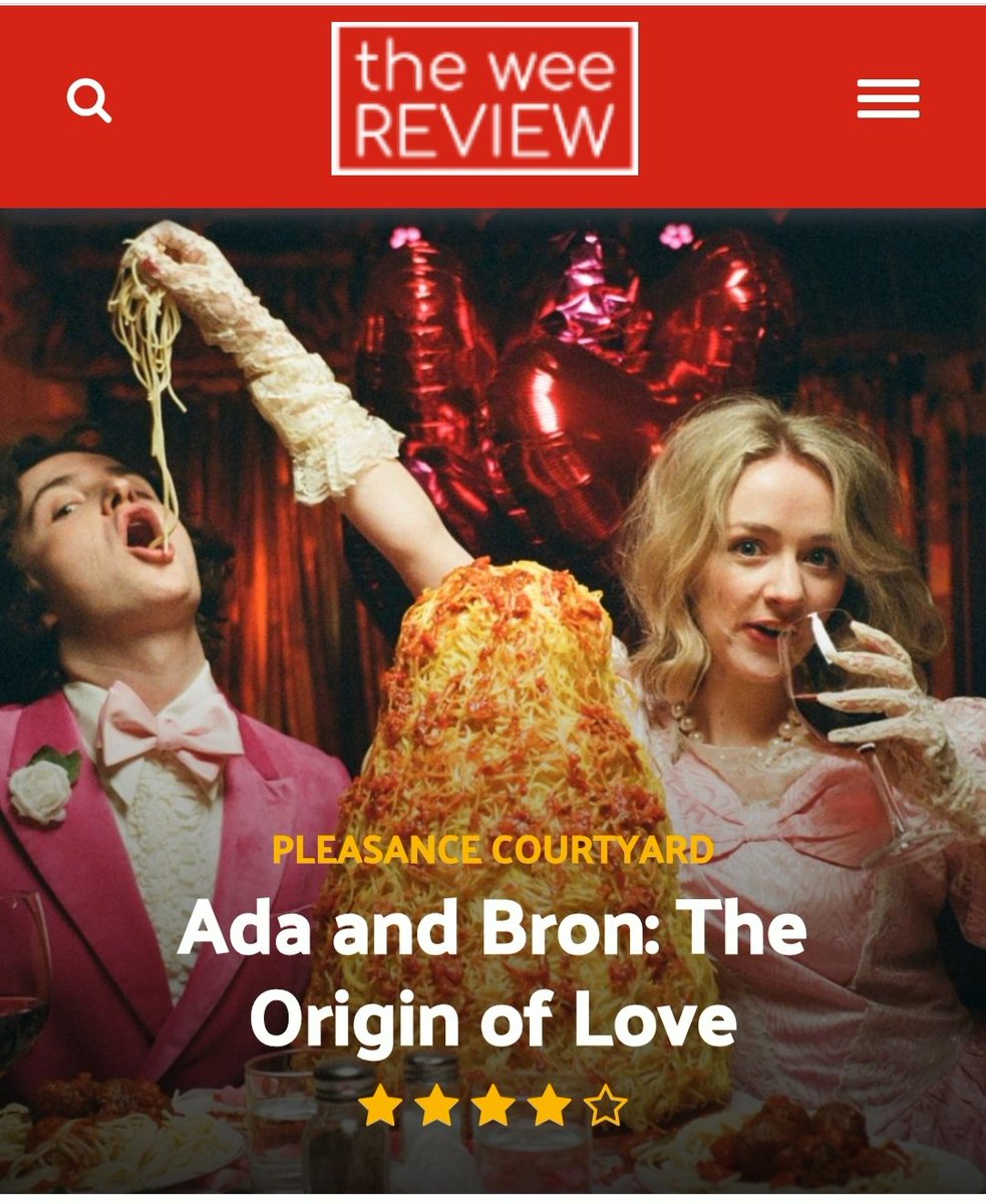The Wee Review (@theweereview) on Twitter photo Fringe Review: Ada & Bron - The Origin of Love. Wonderfully harmonious sketch couple can make you swoon, cry, and occasionally retch #edfringe 
theweereview.com/review/ada-and… Fringe Review: Ada & Bron - The Origin of Love. Wonderfully harmonious sketch couple can make you swoon, cry, and occasionally retch #edfringe 
theweereview.com/review/ada-and…
