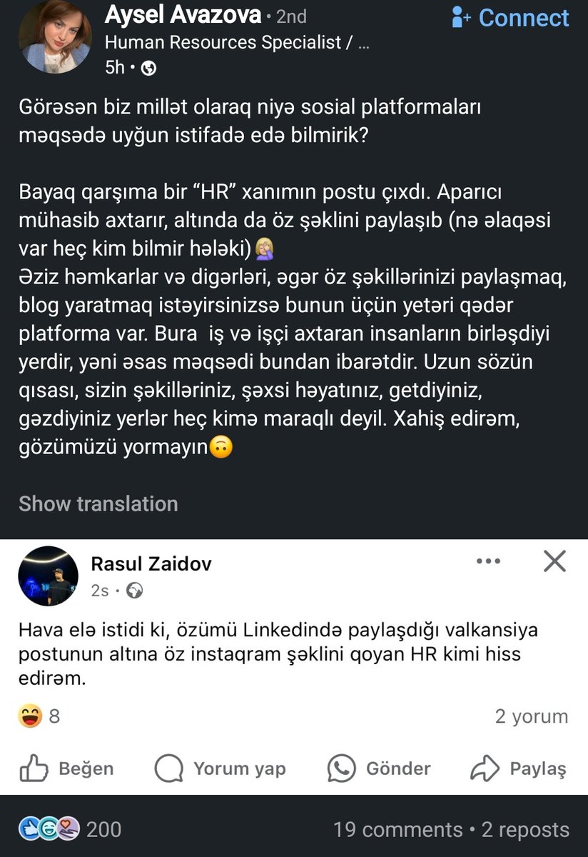 Səni <a href="/RasulZaidov/">razhul</a> linkedində şikayət eliyirlər.