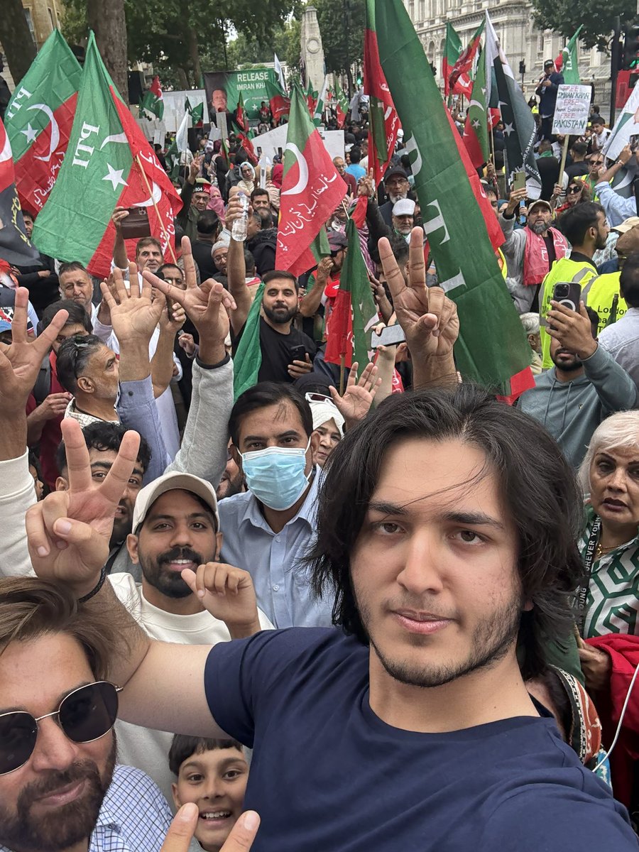 At the protest in London. Release Imran Khan!