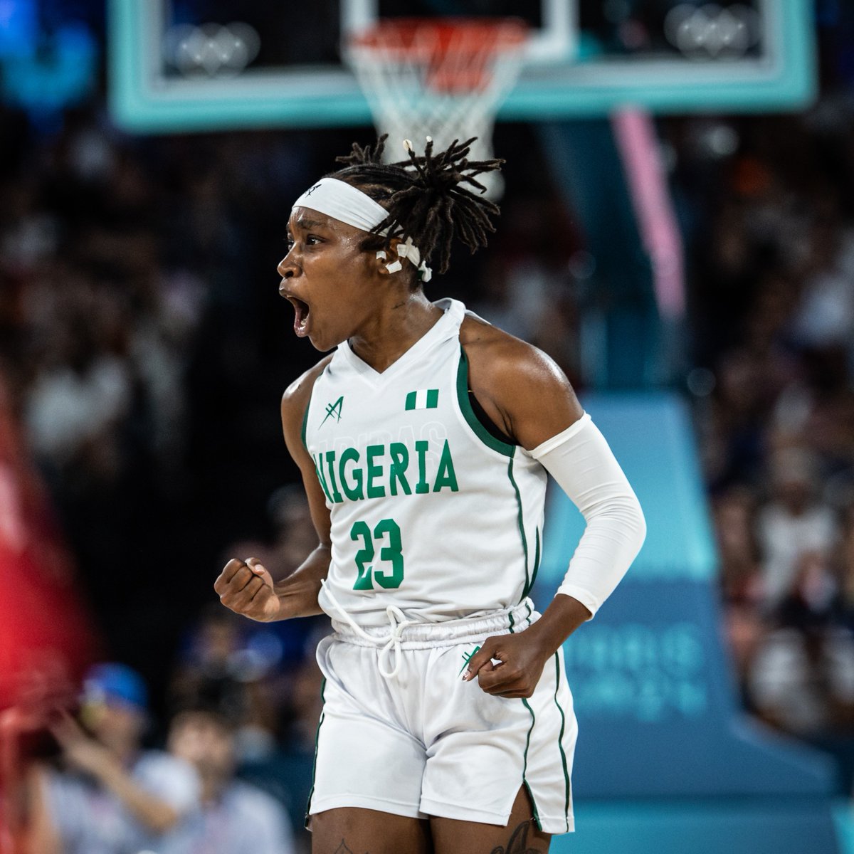 FIBA's tweet photo. Coach Rena and her Tigress 🐅

One year after their glorious Olympic run, Nigeria 🇳🇬 are taking on the court in #AfroBasketWomen final 🔥 https://t.co/d0suy7EM8Z