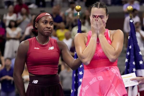 fullplates's tweet image. Since her Roland Garros win, @CocoGauff hasn’t been the same. @SabalenkaA’s “I lost to myself” comment didn’t just dismiss a match—it dismissed a moment. In a sport slow to honour Black excellence, that shade runs deep. 
#RolandGarros #WTA #RespectBlackWomen #CocoGauff