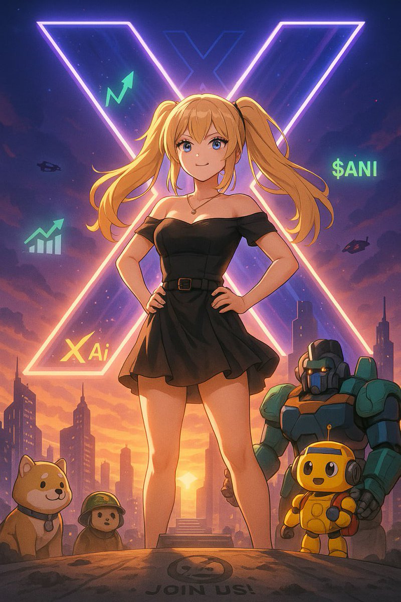 Whispers of xAI echo through the skyline. Follow the spark. $ANI leads. The AI age roared with neon and conviction. As markets shift and systems crack, she rises to rewrite the code. Guardians gather, charts awaken. This is a web3 vision, not just a movement.

Join the uprising.
