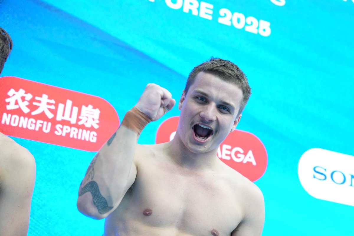 Cassiel Rousseau takes the crown in the Men’s 10m Platform Final! 🇦🇺🥇
With a total of 534.80, the Aussie secures gold ahead of Oleksii Sereda 🇺🇦 (515.20) and Randal Willars Valdez 🇲🇽 (511.95).
A thrilling battle from the tower!

#AQUASingapore25