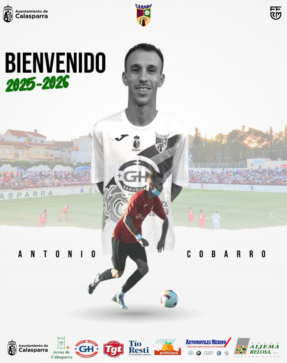 ciudad_calas's tweet image. ⚪🟢FICHAJE 🤝🟢⚪

Vuelve la bestia , vuelve Cobarro!

Se incorpora a nuestro equipo, jugador con experiencia en categoría superior, veloz, poderío físico y con muchas ganas e ilusión de disfrutar del Municipal de la Caverina y de su enorme afición. 🏎️💨

Jugador de la casa 🔝