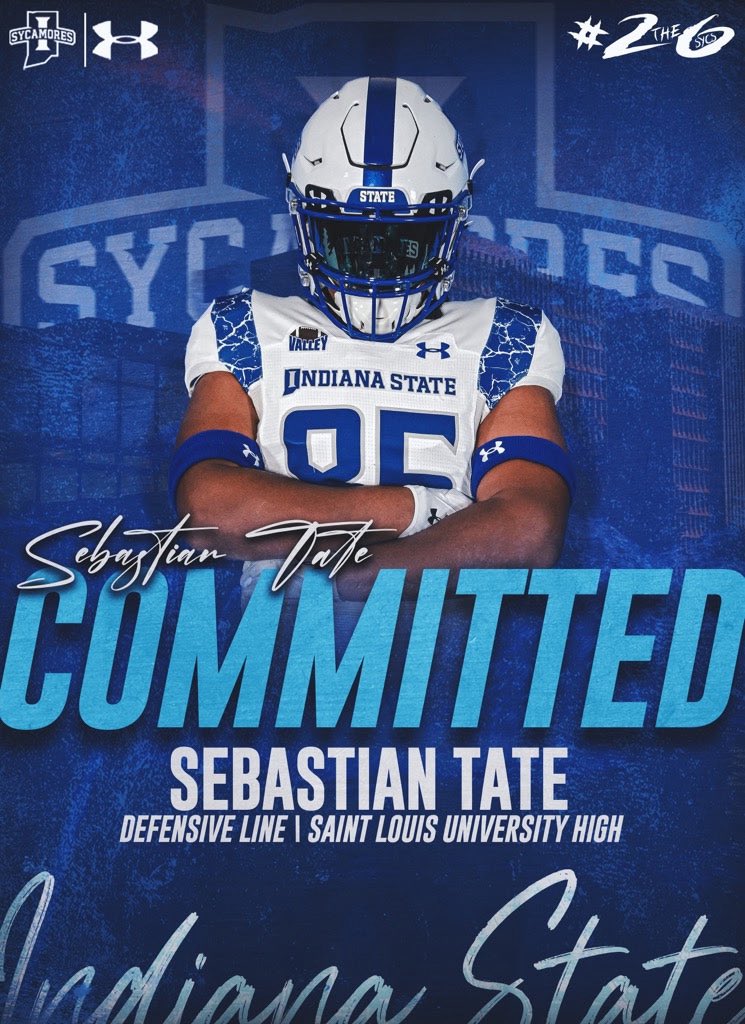 Let's go Sycamores!! #committed <a href="/CoachAdamCruz1/">Coach Adam Cruz</a> <a href="/SLUHfootball/">SLUH Football</a>  <a href="/coachflyger/">Austin Flyger</a> <a href="/CmalryMallory/">Curt Mallory</a>