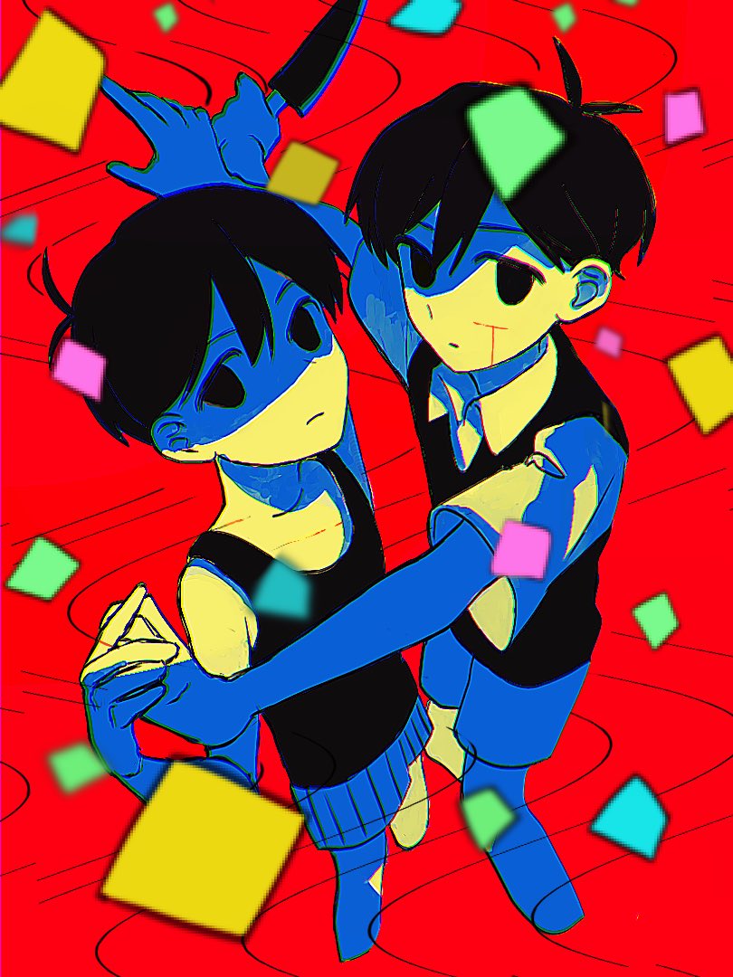 「琴線に踊る」

サニオモ誕生日おめでとう🎊🎊(大遅刻)
#OMORIFANART #omorisunburn #omori