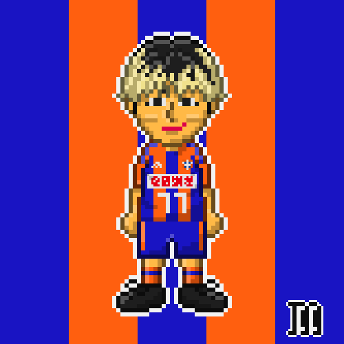 サッカー選手ドット絵】(2025) #アルビレックス新潟 #舩木翔 選手