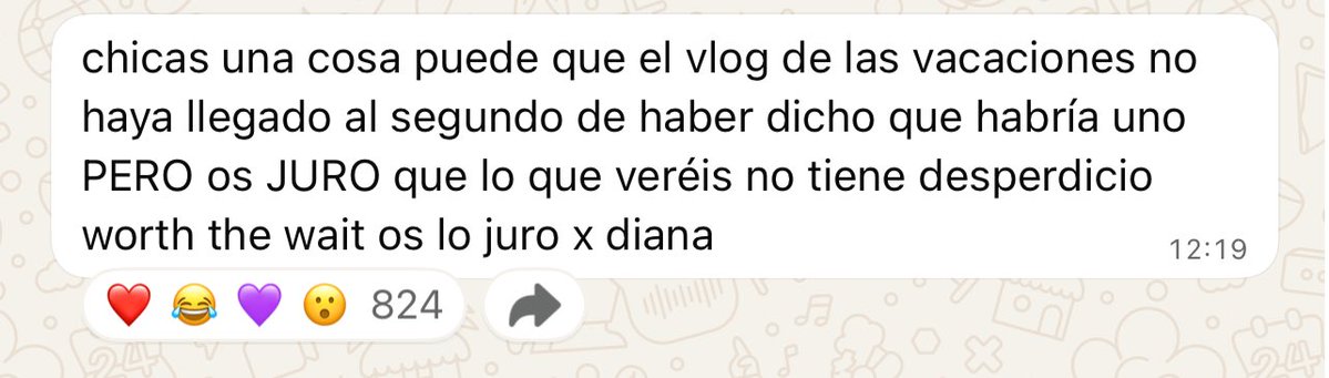 📳 | Nuevo mensaje de VIOLETA en su canal de WhatsApp.