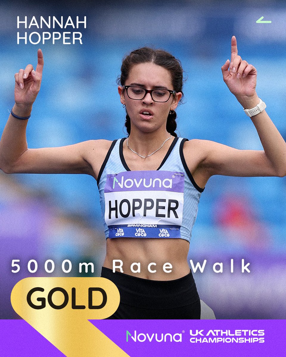 Dominating the 5000m race walk 👏

Cam Corbishley motors around the track to win the men's title while Hannah Hopper puts in a performance to remember to master the women's race 🥇

#NovunaUKChamps2025 <a href="/_Novuna/">Novuna</a>