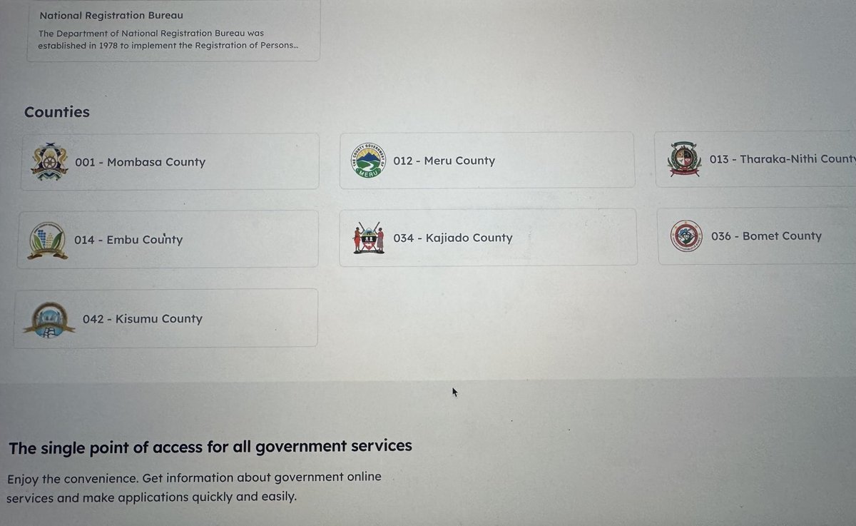 BarackWaluvengo's tweet image. Only 7 out if 47 counties offer their services on eCitizen.
Says a lot about service delivery and transparency.