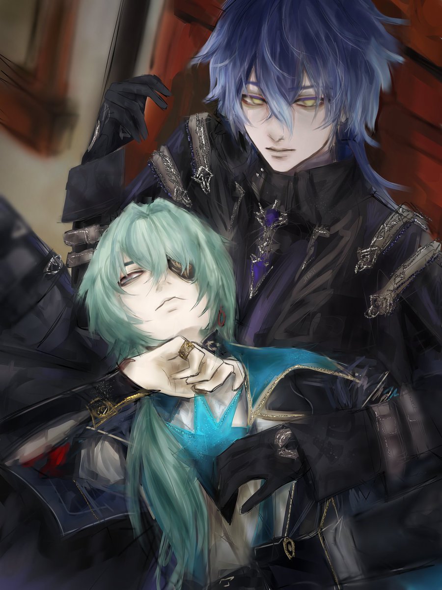 they should kiss #anaxagoras #flins #genshinimpact #hsr #fanart