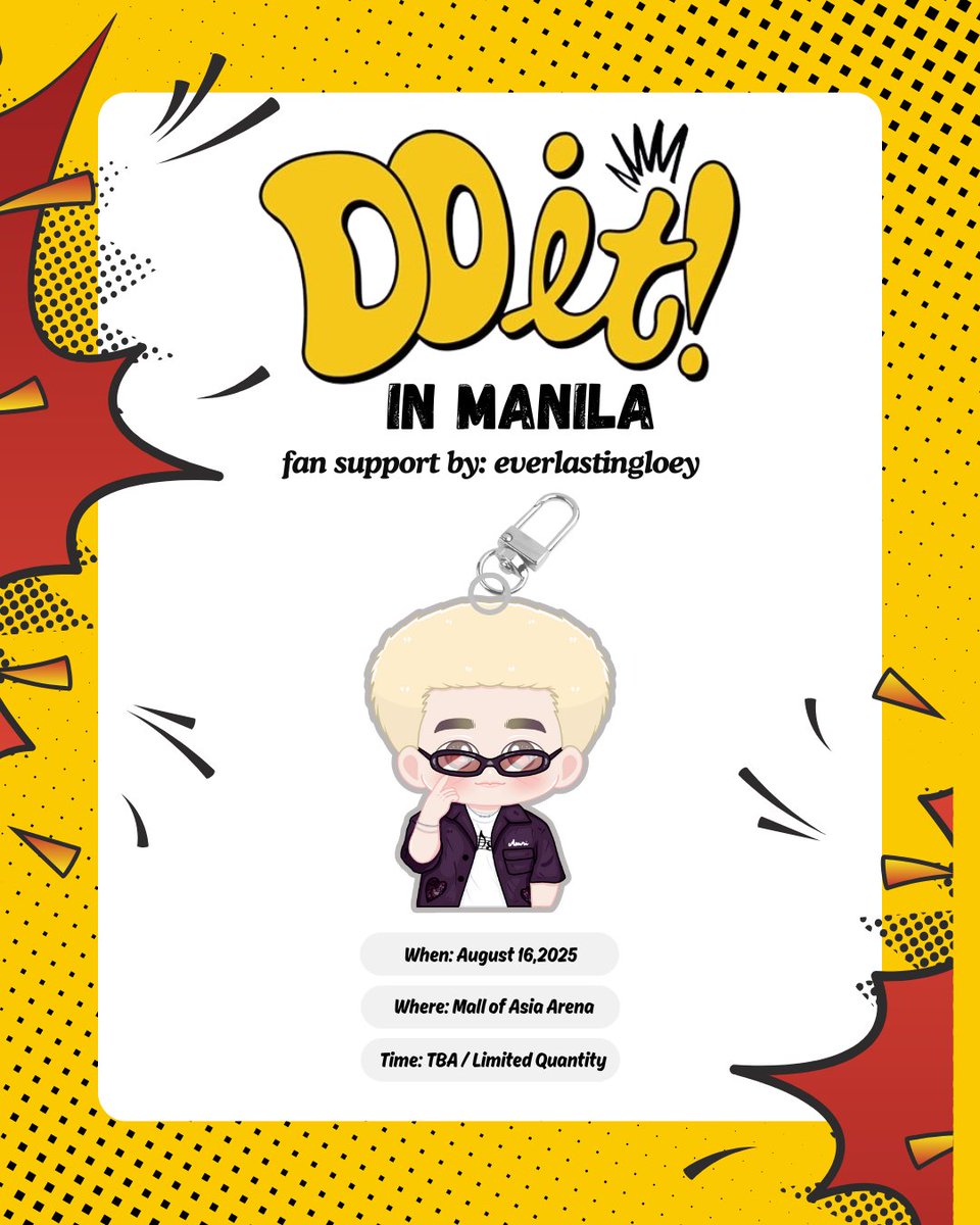 roszie π₯ (@everlastingloey) on Twitter photo DO IT MANILA freebies/fan support by yours truly π«Άπ»
π₯5cm blonde Soo acrylic keyring
π₯open for team concert and team labas as long as EXO-L
π₯exact time and location TBA
thanks to <a href="/PeacherryArt/">Peacherryart β‘</a> for the fan art β€
#DOITinMNL #DoItManila #Do_It_In_Manila #DOIT_inMANILA DO IT MANILA freebies/fan support by yours truly π«Άπ»
π₯5cm blonde Soo acrylic keyring
π₯open for team concert and team labas as long as EXO-L
π₯exact time and location TBA
thanks to <a href="/PeacherryArt/">Peacherryart β‘</a> for the fan art β€
#DOITinMNL #DoItManila #Do_It_In_Manila #DOIT_inMANILA