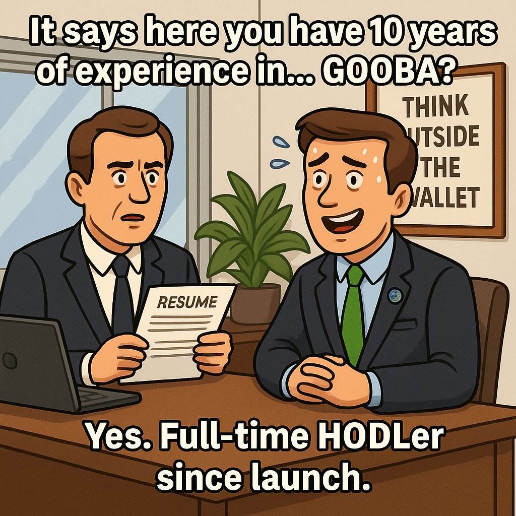RealGoobaCoin's tweet photo. They were hiring a strategist.
I showed up as a Slime Commander. 🧑‍💼🐸
#GOOBA #InterviewDrip #SlimeCertified #10XExperience https://t.co/wrZEccjTr7