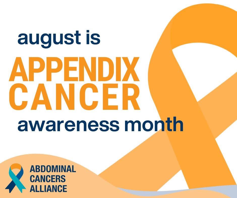 August  2025 is Appendix Cancer Awareness Month! 

❓Did you know❓
Appendix cancer is rare and often misdiagnosed, making it important that specialized peritoneal surface malignancy surgeons and pathologists carefully review your case.

abdominalcancers.org