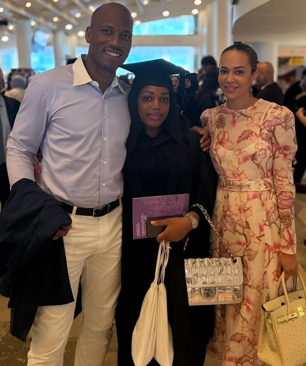 AfricaFactsZone's tweet image. Didier Drogba's daughter, Iman Drogba has graduated from the University of Westminister in London, UK.

She bagged a degree in Business Management.