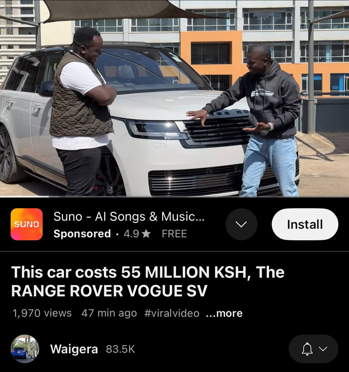 Waigera (@_waigera) on Twitter photo The best thing to have happened to me this year is collaborating videos with <a href="/carnversations/">Carnversations</a> , videos ziko na vibes sana 🔥. Click this link to watch the new Range Rover Vogue SV video youtu.be/Xx9OcxDTJw8?si… The best thing to have happened to me this year is collaborating videos with <a href="/carnversations/">Carnversations</a> , videos ziko na vibes sana 🔥. Click this link to watch the new Range Rover Vogue SV video youtu.be/Xx9OcxDTJw8?si…
