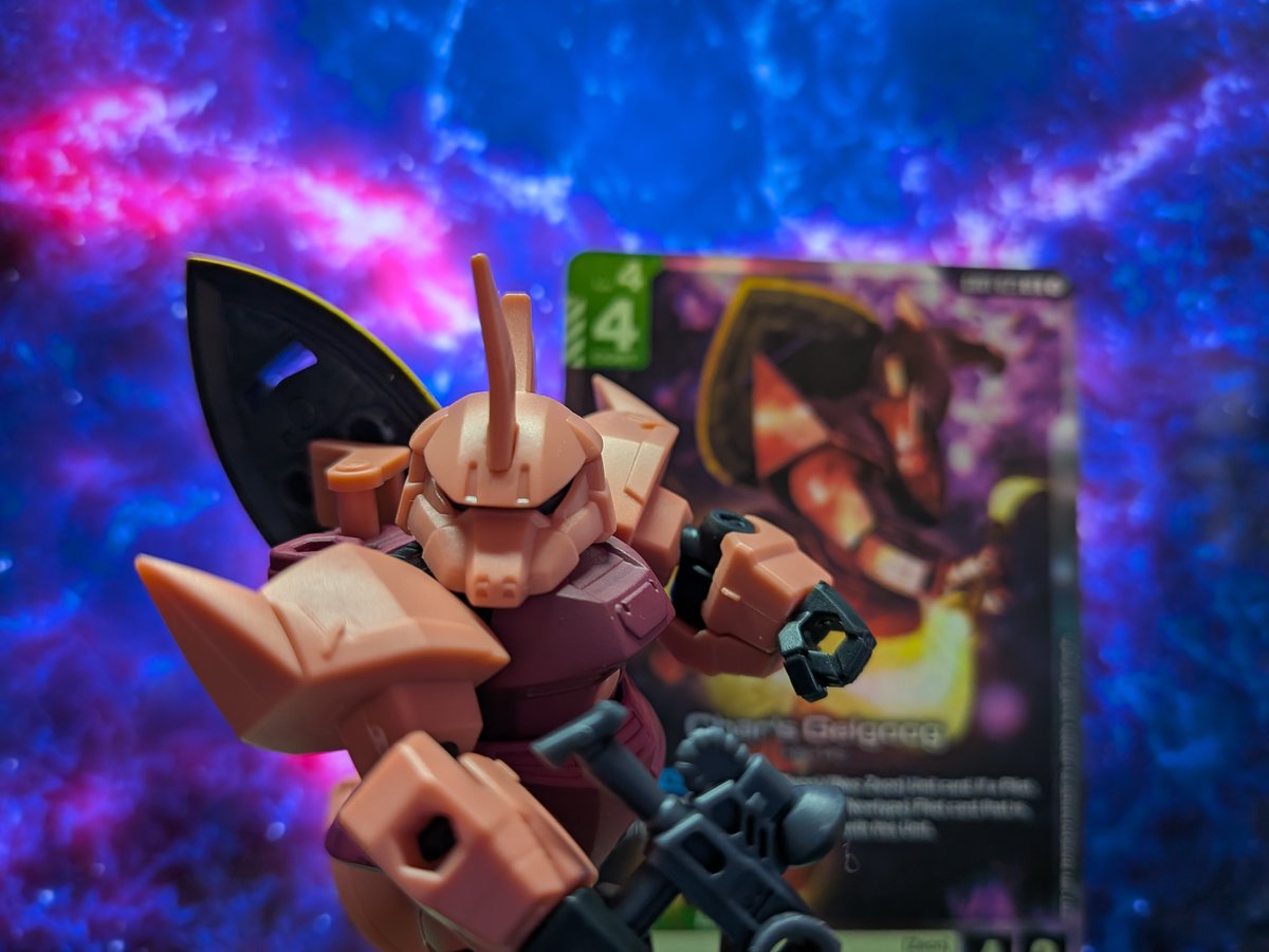 Pulled the card from a pack and the mini Gunpla from the Gashapon in <a href="/BNCrossStoreUK/">Bandai Namco Cross Store UK</a>  <a href="/GUNDAM_GCG_ENG/">GUNDAM CARD GAME English Version</a> Char's Gelgoog