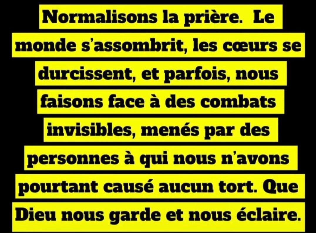 Ne soyons pas distraits
Bon dimanche 🙏