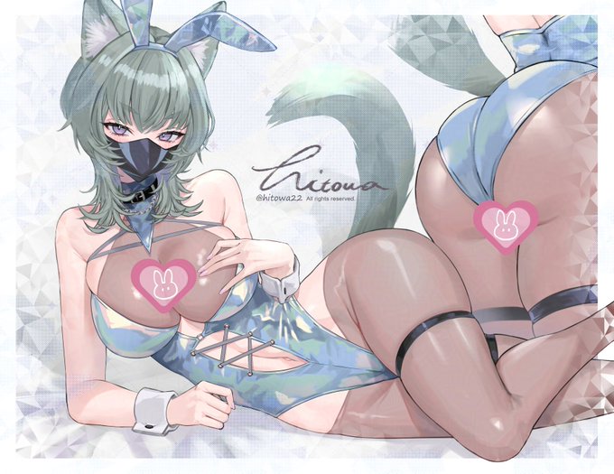 マスク差分です🐺🐰
#バニーの日 